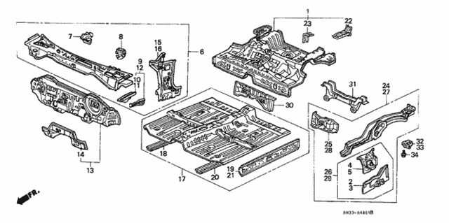 Dashboard - Floor for 1991 Honda Civic #0