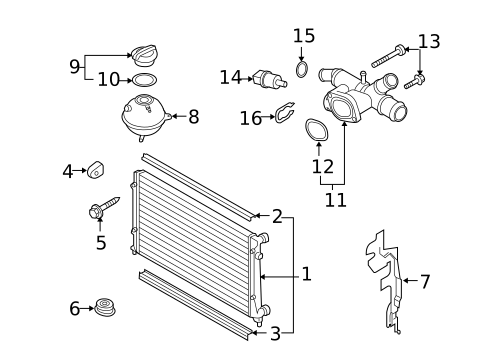 Radiator & Components for 2025 Volkswagen Taos #17