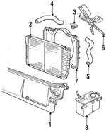 FOZZ16138B - Cooling System: Support Assembly for Ford: Mustang | Lincoln: Continental Image