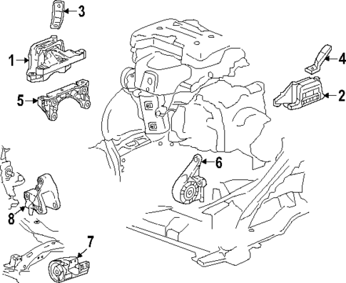 Engine & Trans Mounting for 2024 Chevrolet Traverse #1