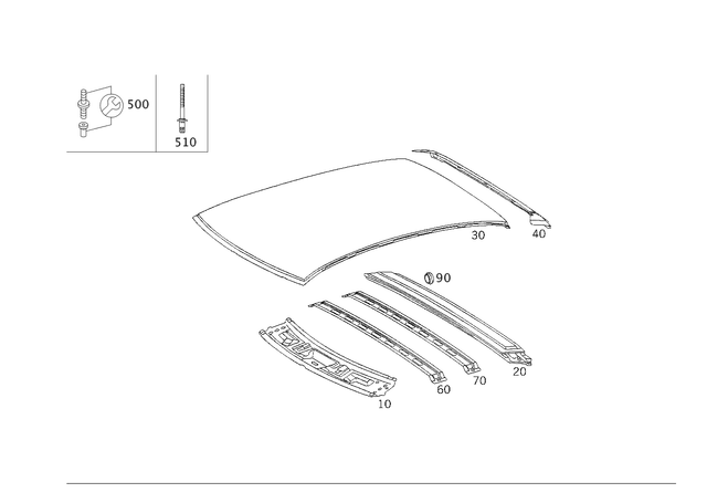 9973620 - Roof: Closing Cap for Mercedes-Benz: 180C, 190, 190D, 190E, 200, 200D, 260E, 280E, 300CE, 300D, 300E, 300SD, 300TD, 300TE, 400E, 400SE, 400SEL, 500E, 500SEC, 500SEL, 600SEL, 600SL, AMG GT 43, AMG GT 53, AMG GT 63, AMG GT 63 S, AMG GT 63 S E Performance, C220, C230, C240, C280, C32 AMG, C320, C350, C43 AMG, C55 AMG, CLK320, CLK350, CLK430, CLK500, CLK55 AMG, CLK550, CLK63 AMG, CLS450, CLS500, CLS53 AMG, CLS55 AMG, CLS550, CLS63 AMG, E320, E420, E430, E500, E55 AMG, ML320, ML430, ML55 AMG, S420, S430, S55 AMG, SL320, SL600, SL65 AMG, SLK230, SLK320 Image image