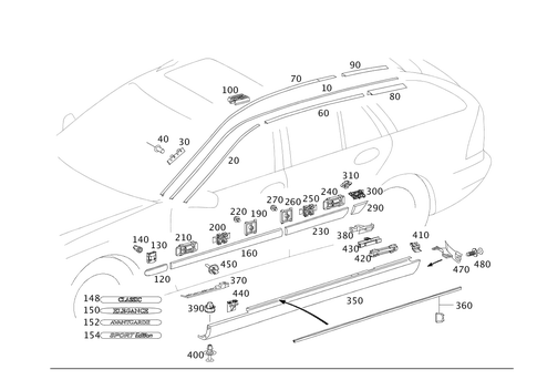 Outside Attachment Parts for 2003 Mercedes-Benz C320 #0
