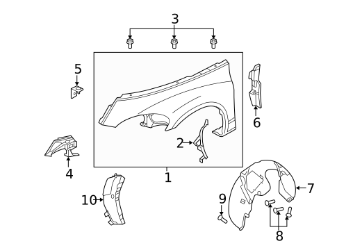 Fender & Components for 2005 Chrysler PT Cruiser #1