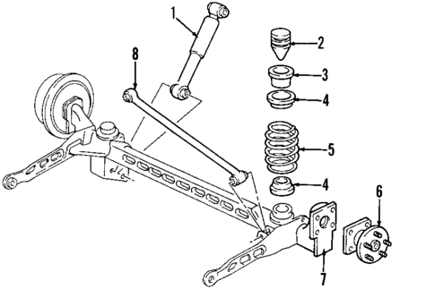 Rear Suspension for 1999 Pontiac Montana #1