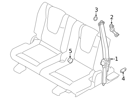 Seat Belt for 2017 Nissan Rogue #2