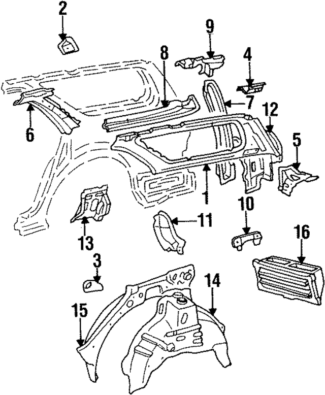 6173506010 - : Side Body Panel for Toyota Image