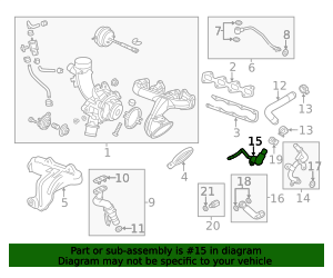 2011-2021 GM Turbocharger Coolant Return Pipe 28290065 | Auto Parts Express