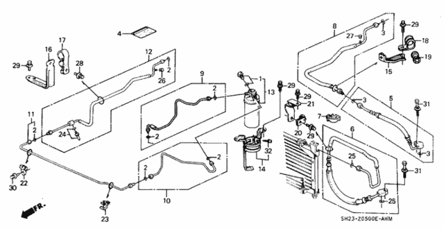 A/C Hoses - Pipes for 1991 Honda CRX #0