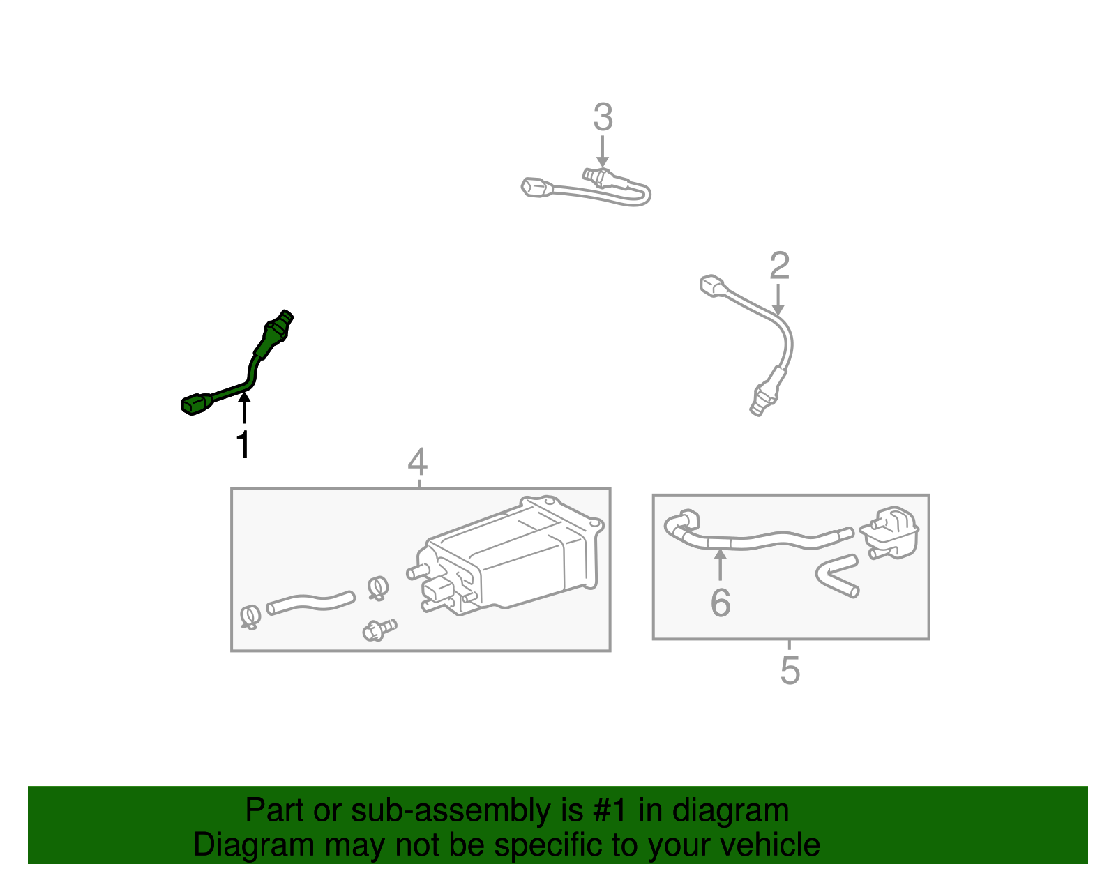 Genuine Toyota Oxygen Sensor part# 89465-60150 for 2003-2005