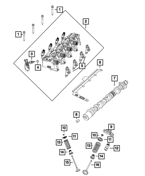 Camshaft and Valve for 2015 Ram ProMaster City #0
