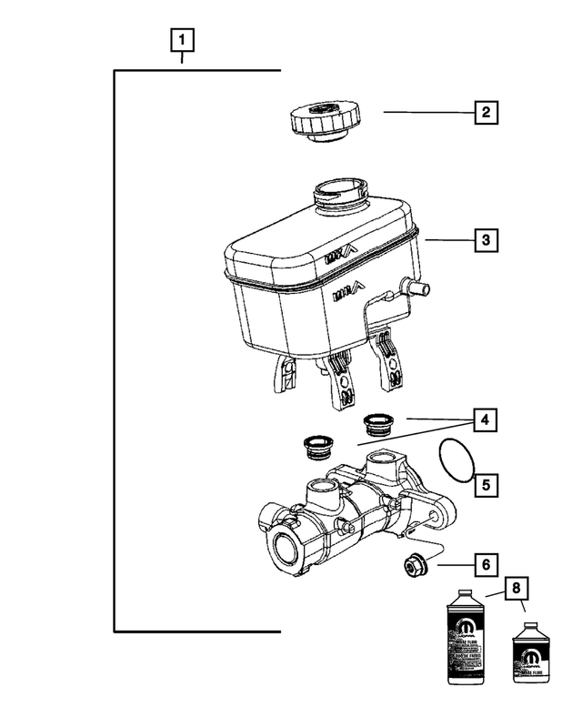 68004467AD - Brakes: Brake Master Cylinder for Mopar Image