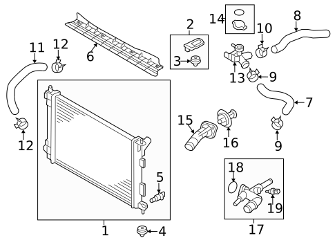 Radiator & Components for 2014 Kia Rio #0