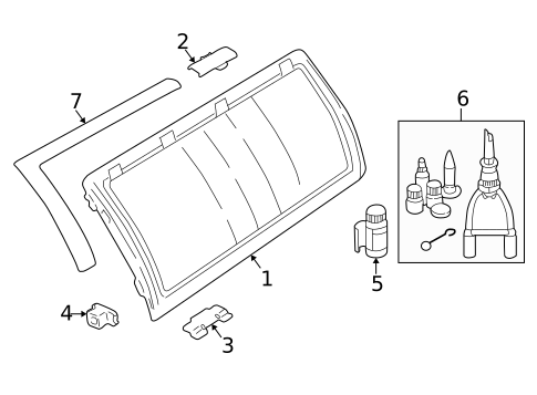 Glass & Hardware for 2000 Volvo V70 #0