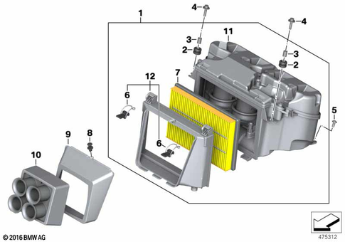 Intake Muffler for 2014 BMW-Motorrad S 1000 XR #0