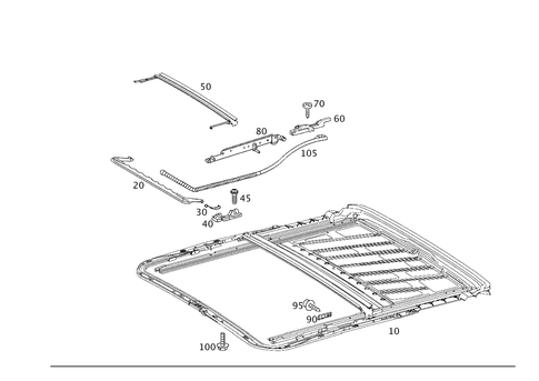 Sliding/Lifting Roof Frame for 2003 Mercedes-Benz E500 #0