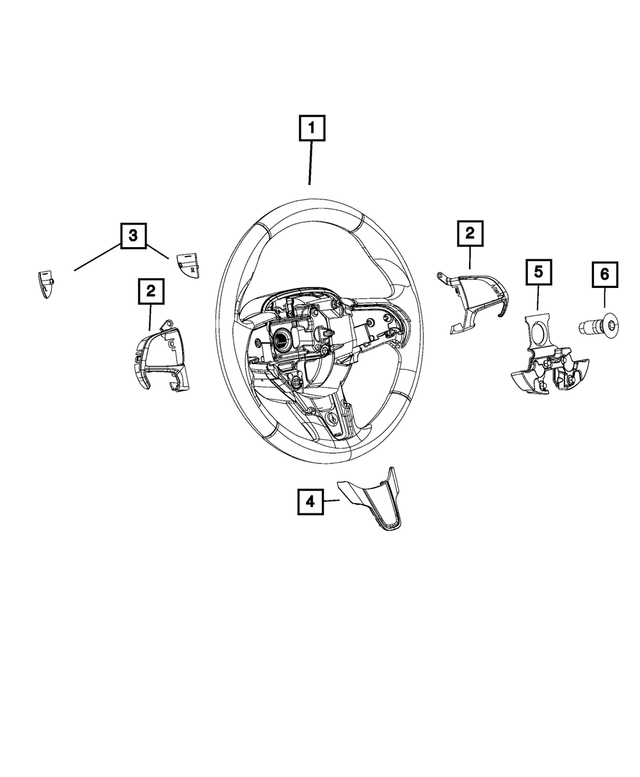 6VD98LK5AA - Steering: Steering Wheel for Mopar Image