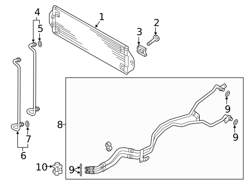 Trans Oil Cooler for 2013 Audi Q7 #0