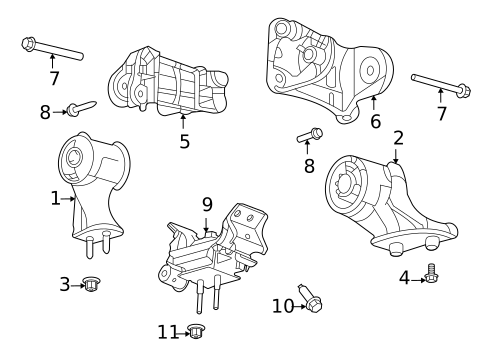 Engine & Trans Mounting for 2023 Ford Bronco #0