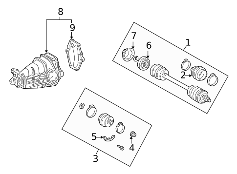 Axle & Differential for 2002 Mercedes-Benz CLK430 #0