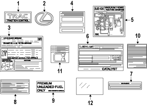 Labels for 1993 Lexus GS300 #0