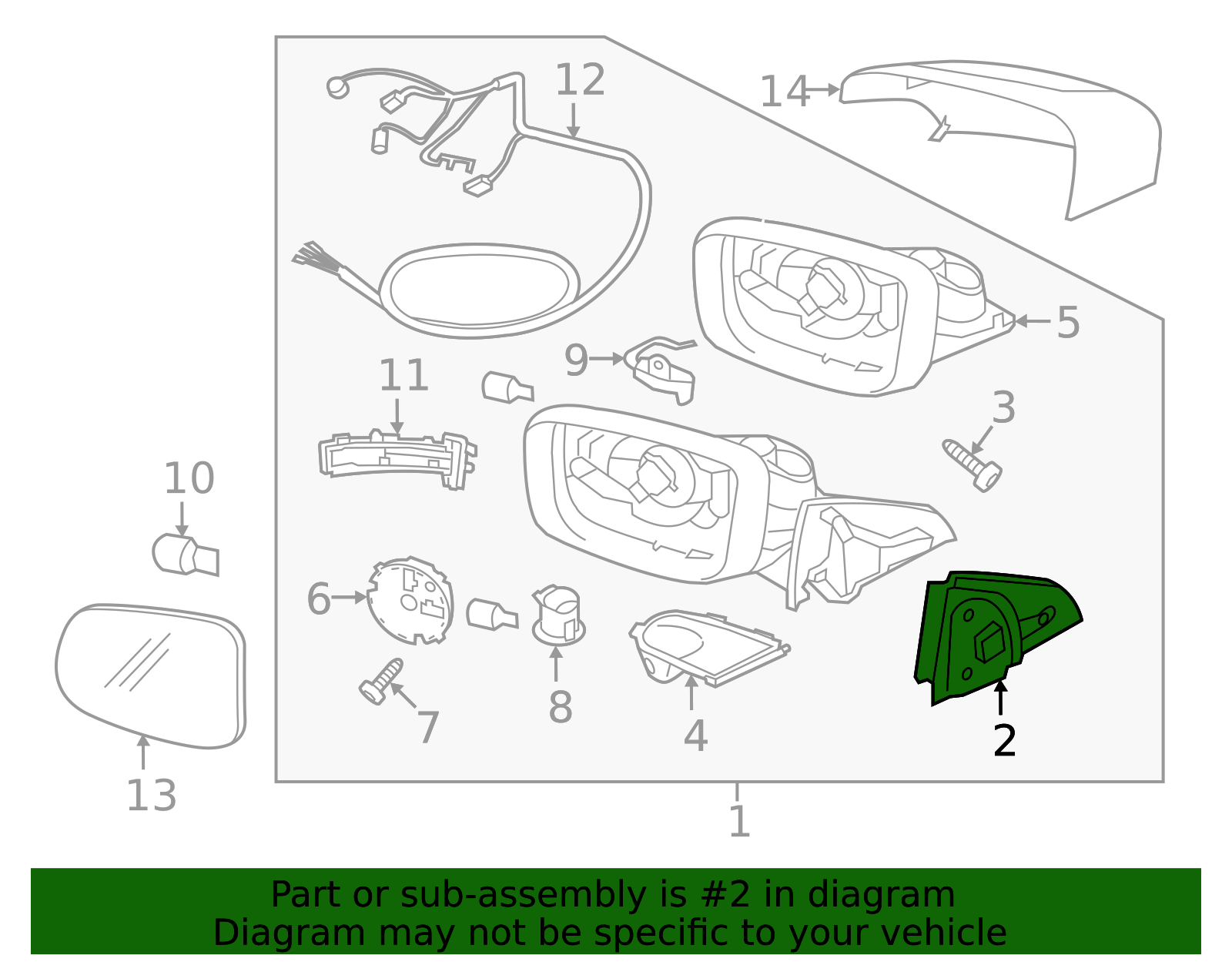2010-2017 Volvo XC60 Mirror Assembly Gasket 31402700 | Genuine Volvo ...