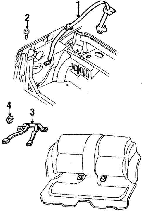 Rear Seat Belts for 1998 Chrysler Sebring #0