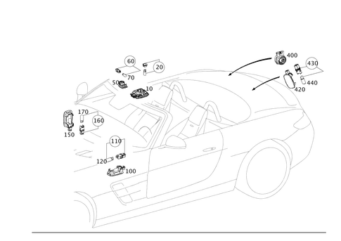 Interior Lamps, Plug Socket in Loading Compartment for 2013 Mercedes-Benz SLS AMG #0