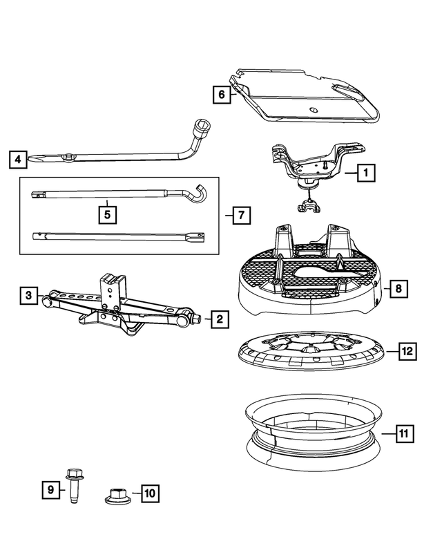 4766477AA - Wheels: Load Floor Support for Mopar Image