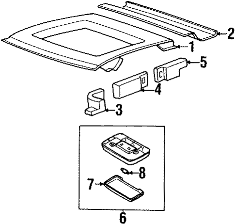 Interior Trim - Roof for 2001 Isuzu Rodeo Sport #0