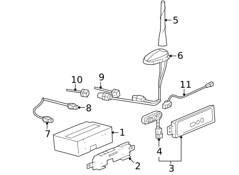 Communication System Components for 2004 Hummer H2 #0