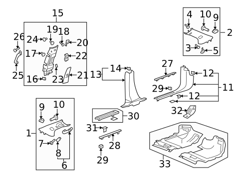 Interior Trim - Pillars for 2012 Buick Enclave #0