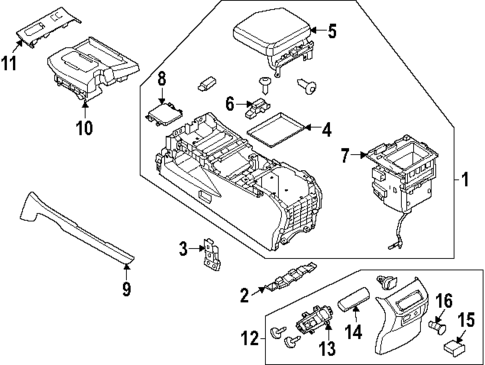 Front Console for 2025 INFINITI QX80 #0