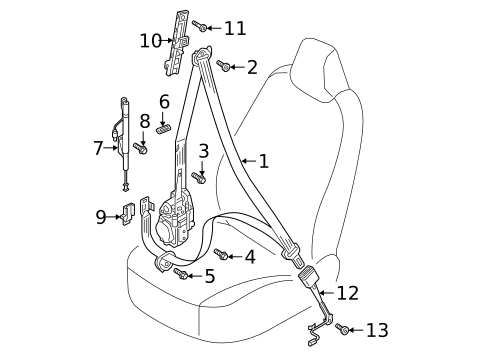 Seat Belt for 2024 Audi RS Q8 #1