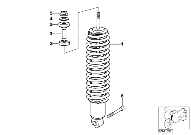 31427660991 - : Spring Strut, Front       for BMW-Motorrad Image
