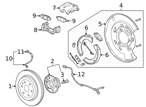 thumbnail image 2 of Front Left & Right Brake Calipers W/Bracket Assembly For 2010-2016 Cadillac SRX - Remanufactured 2 of 6