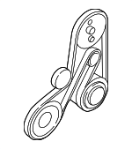 30731811 - Cooling System: Serpentine Belt for Volvo: S60, S80, V70, XC70, XC90 Image