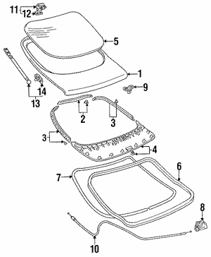 Gate & Hardware for 1992 Toyota Celica | Toyota Parts Express