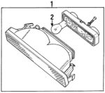 LNA4801AB - : Signal Lamp Assembly for Jaguar: Vanden Plas, XJ12, XJ6, XJR Image