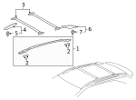 634090E011 - Body: Roof Luggage Carrier Cross Rail for Lexus Image