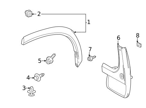 Exterior Trim - Quarter Panel for 2025 Toyota Highlander #0