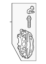 98635242301 - Brakes: Caliper for Porsche: Boxster, Cayman Image