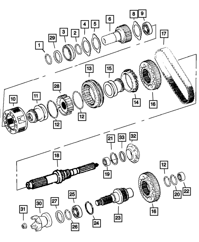 68196233AA - NVG273; Transfer Case: Transfer Case Planetary for Mopar Image