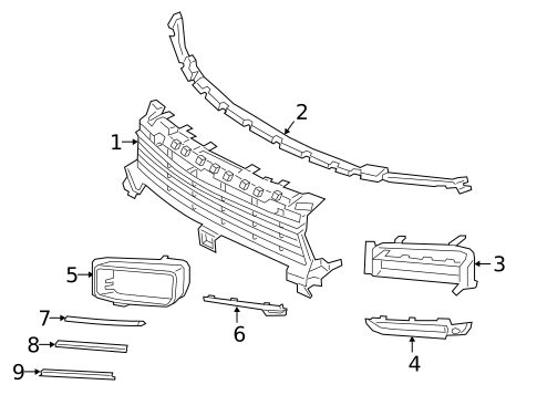 Grille & Components for 2019 Porsche Cayenne #1