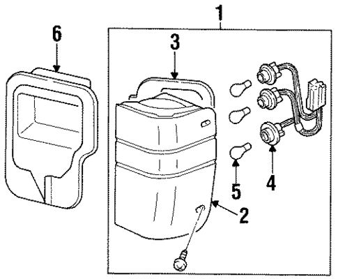 Combination Lamps for 1996 Acura SLX #0