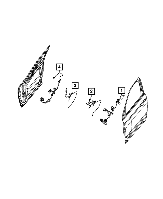 68343451AC - Electrical: Front Door Wiring for Mopar Image