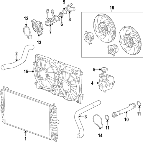 Cooling System for 2014 Buick Regal #0