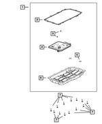 68362041AC - Transmission: Transmission Oil Pan And Filter for Jeep: Gladiator, Wrangler | Ram: 1500 Image