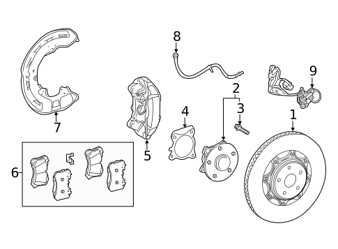 Front Brakes for 2025 Toyota Mirai #0