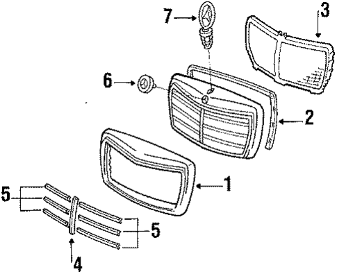 Grille for 1986 Mercedes-Benz 300 SDL #0