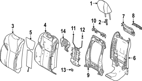 Passenger Seat Components for 2025 Lexus LX700h #1